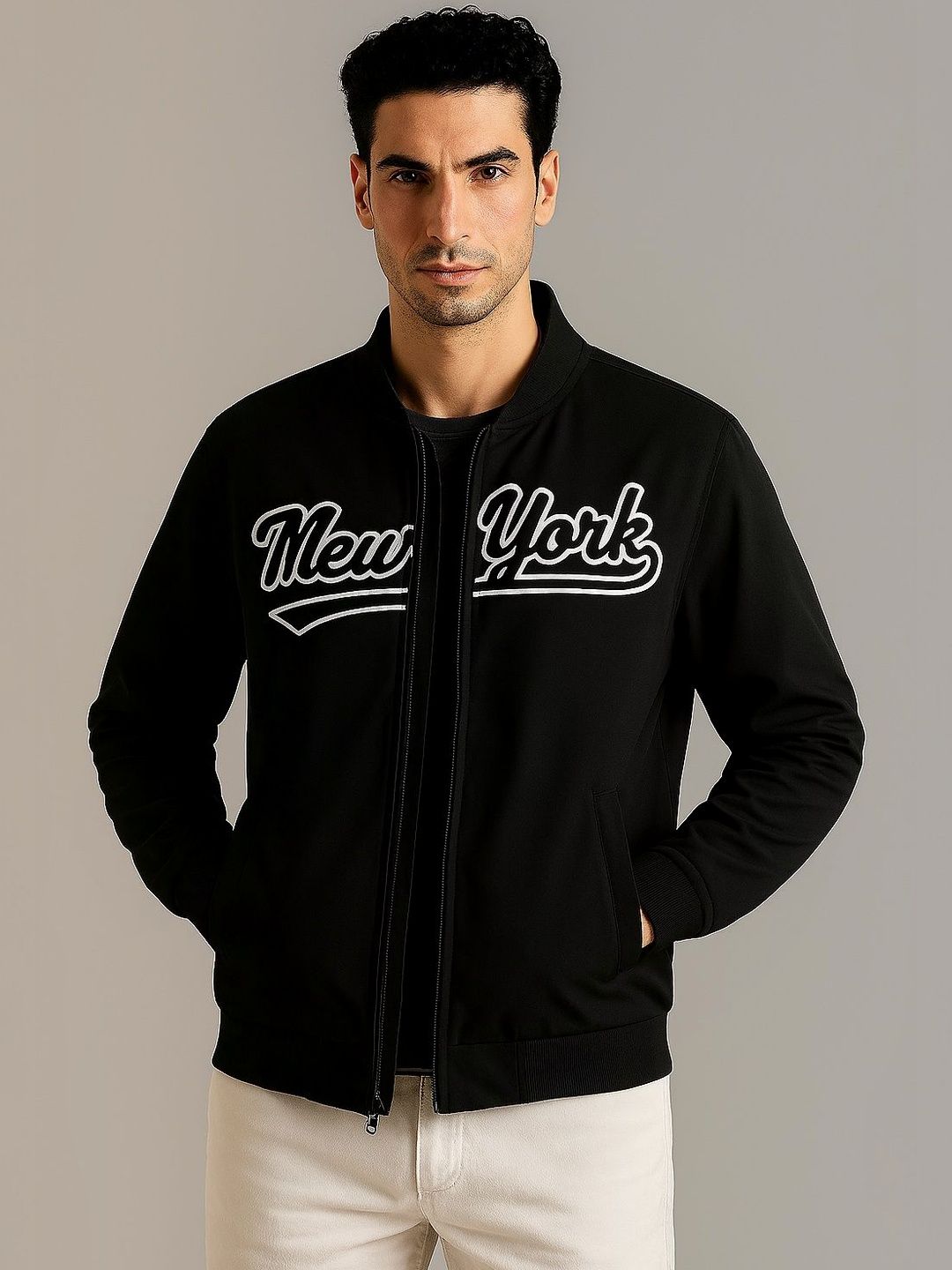 Moda Rapido Men Typography Bomber Jacket-picture-19