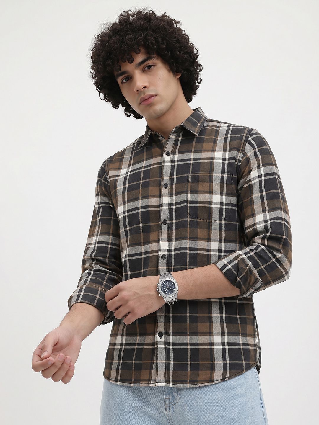 The Roadster Life Co. Checked Pure Cotton Casual Shirt-image-29