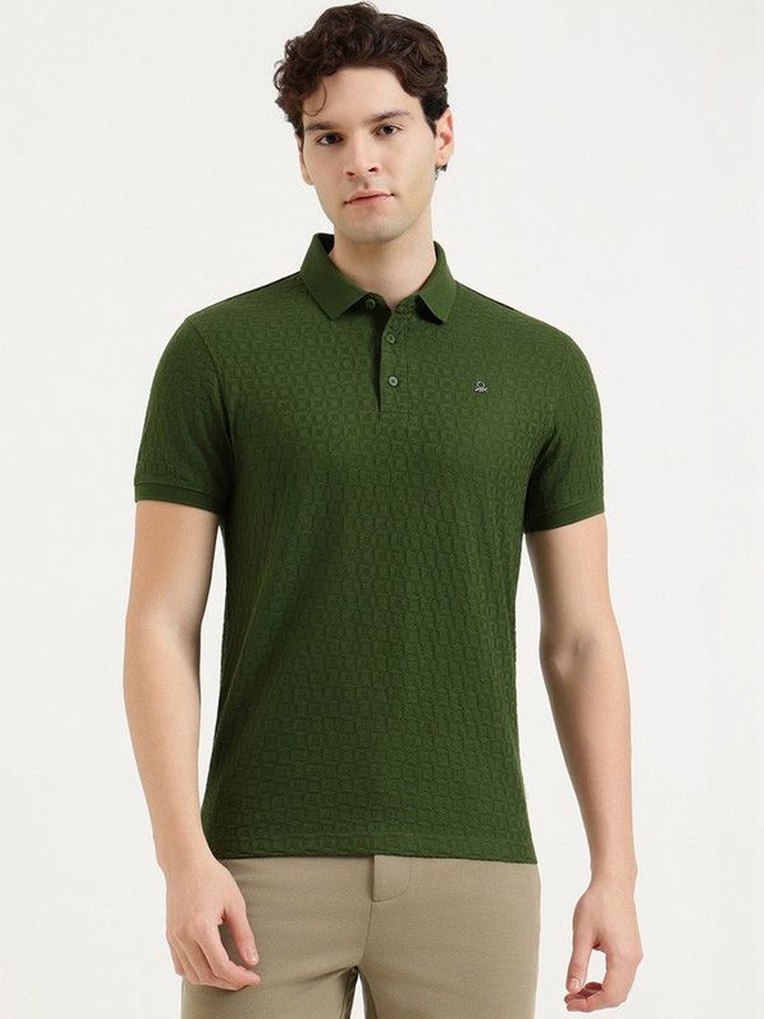 United Colors of Benetton Men Polo Collar Pure Cotton T-shirt-picture-44