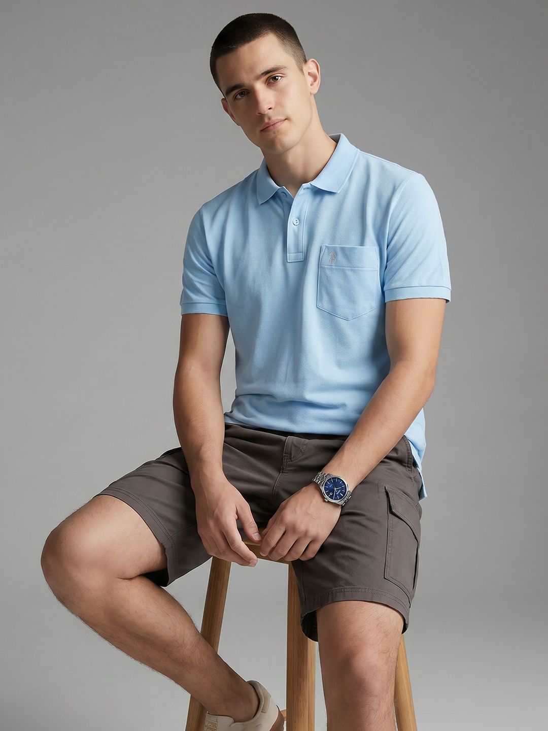 U.S. Polo Assn. Denim Co. Polo Collar Pure Cotton T-shirt-picture-48