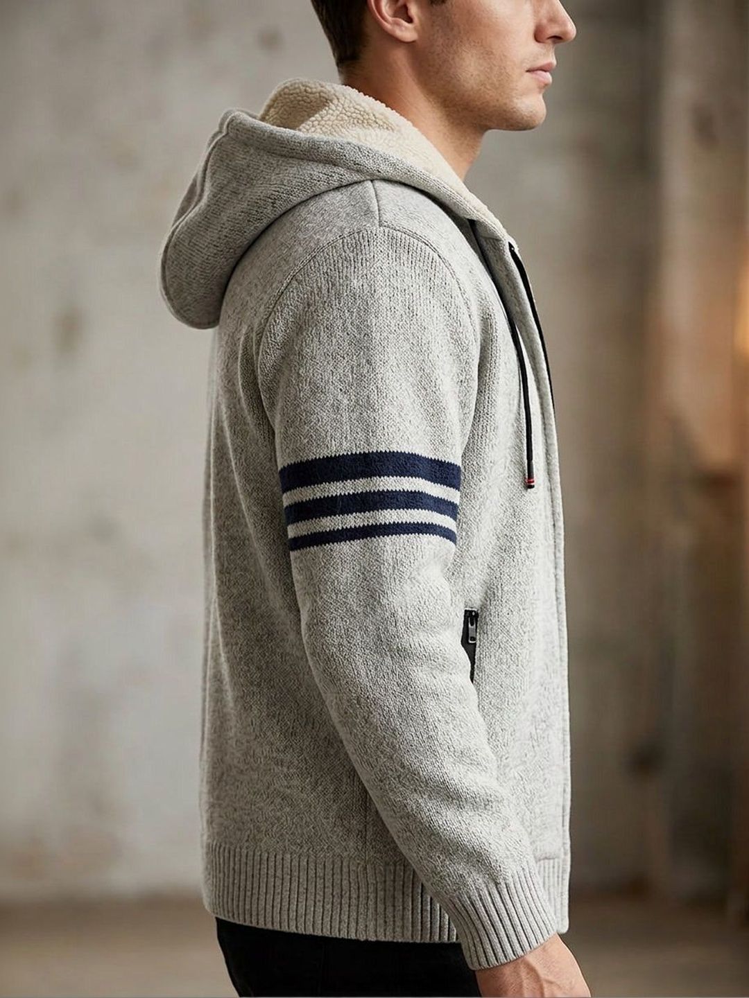 Moda Rapido Men Striped Bomber Jacket-picture-36