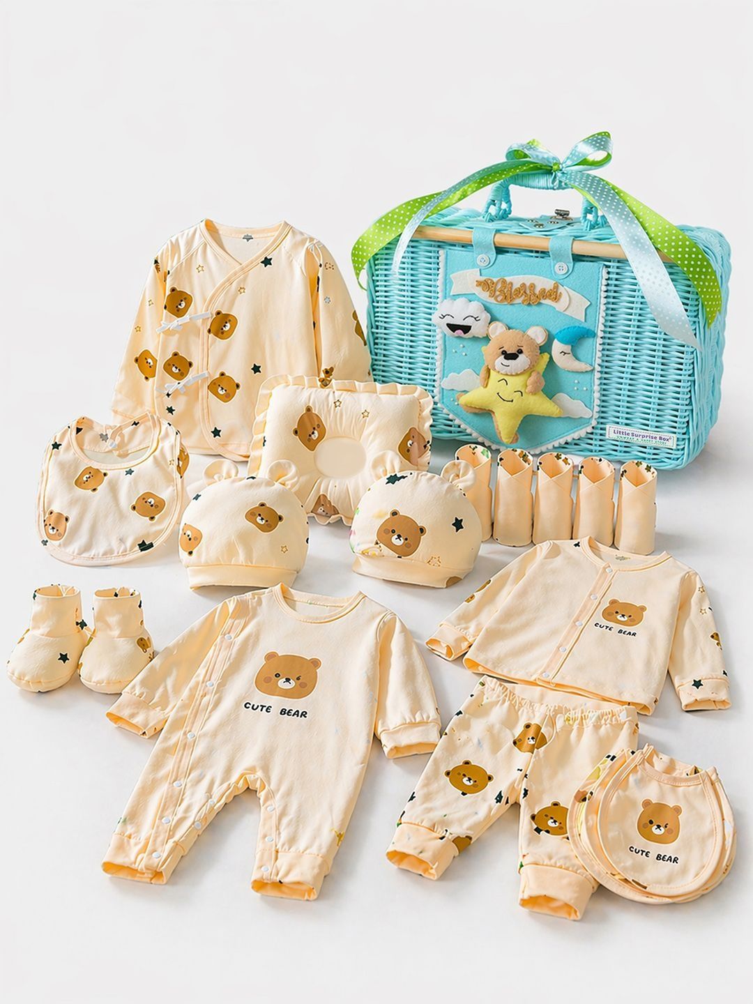 Little Surprise Box Infants 25-Pcs Printed Pure Cotton Baby Apparel Gift Set-picture-20