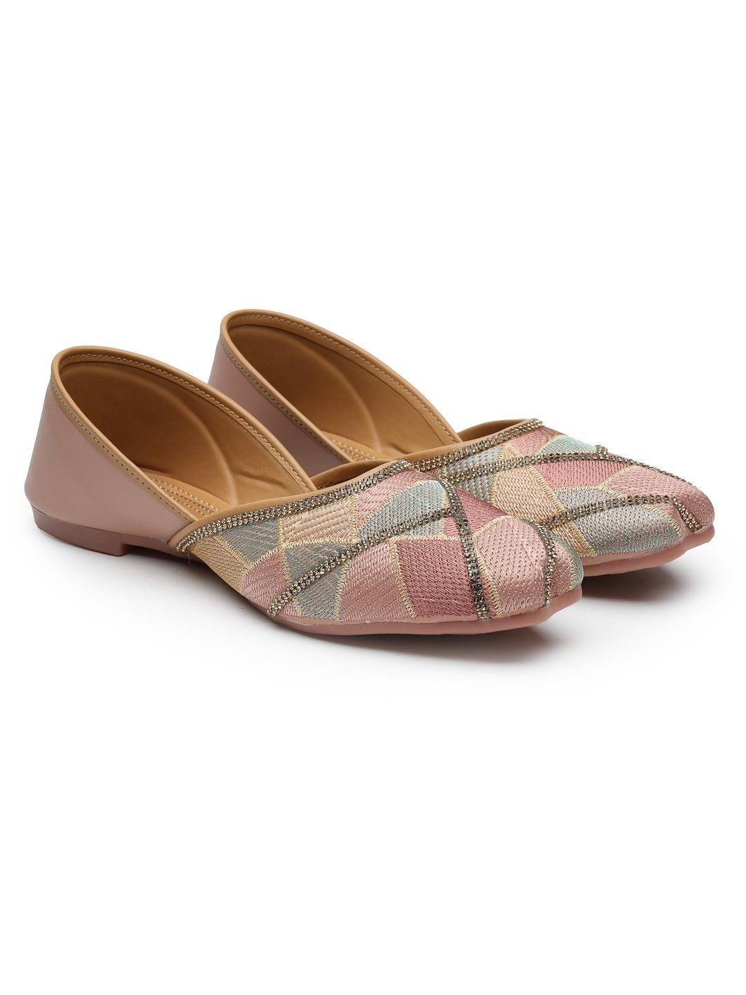 Anouk Textured Party Mojaris Flats-image-19