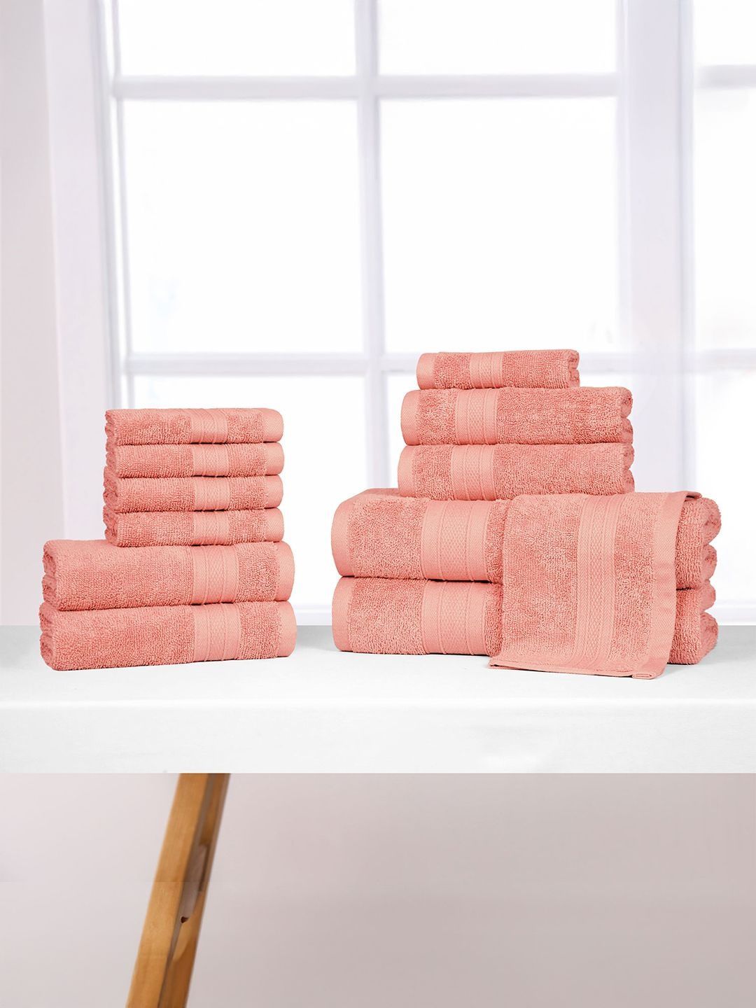 MYTRIDENT Coral Cotton 500 GSM Towel Set-picture-16