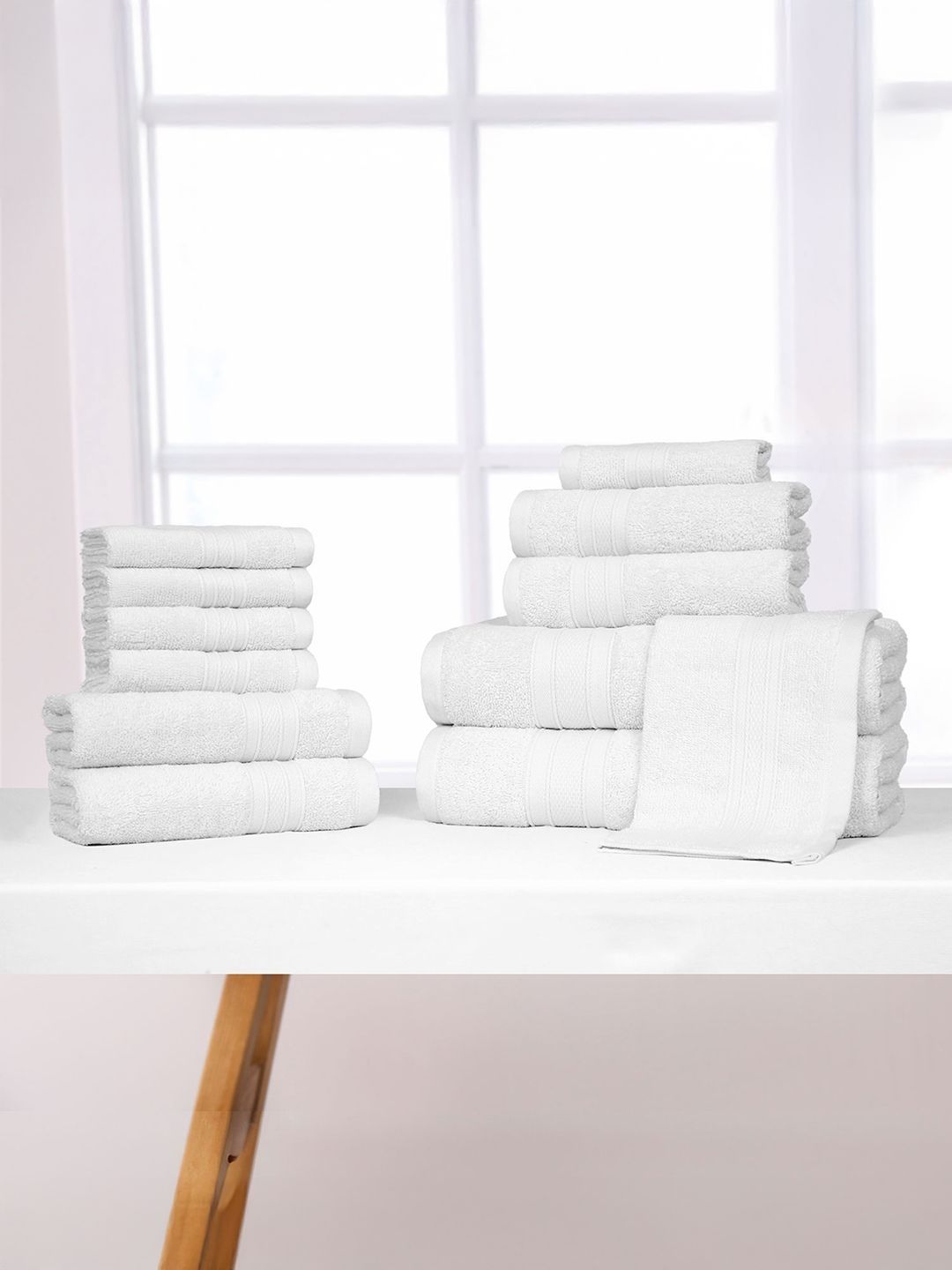 MYTRIDENT White Cotton 500 GSM Towel Set-picture-56