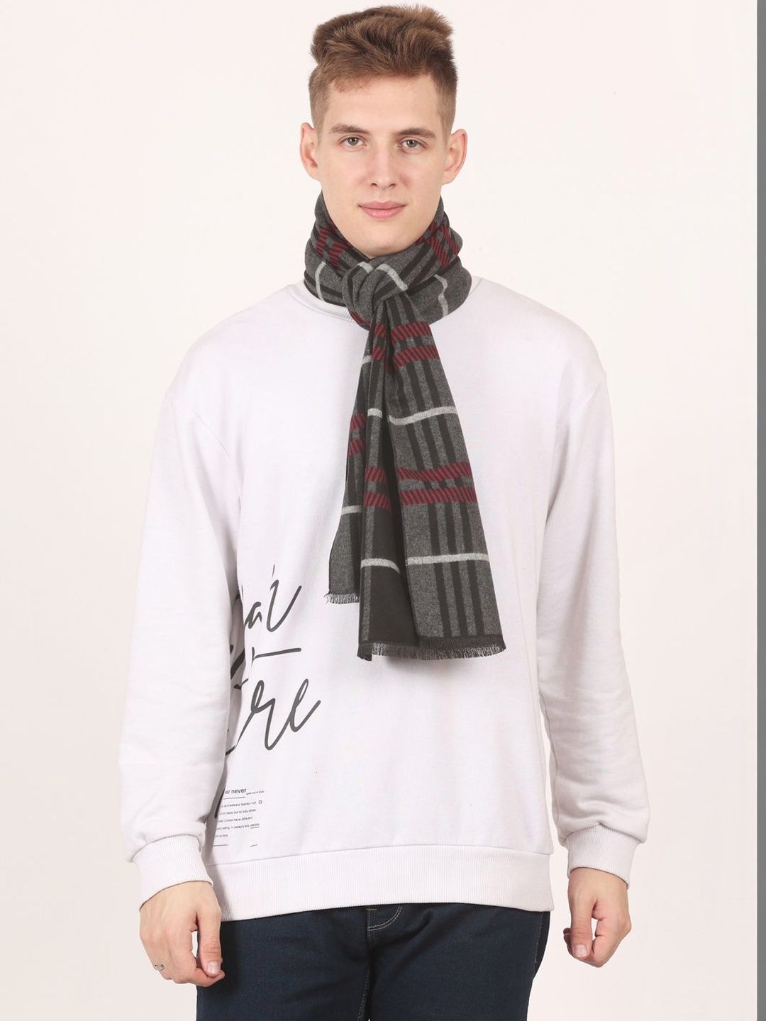 Cazzano Men Checked Scarf-picture-37