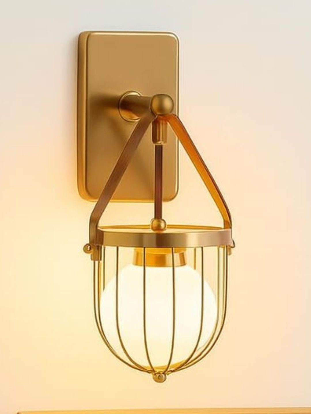 Stello Gold-Toned & Gold-Toned Metal Wall Lamp-picture-19