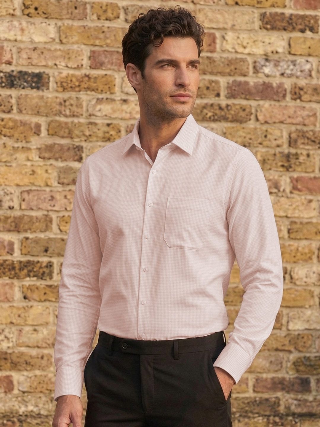 Men Slim Fit Easy to Iron Premium Cotton Full Sleeve Formal Shirt