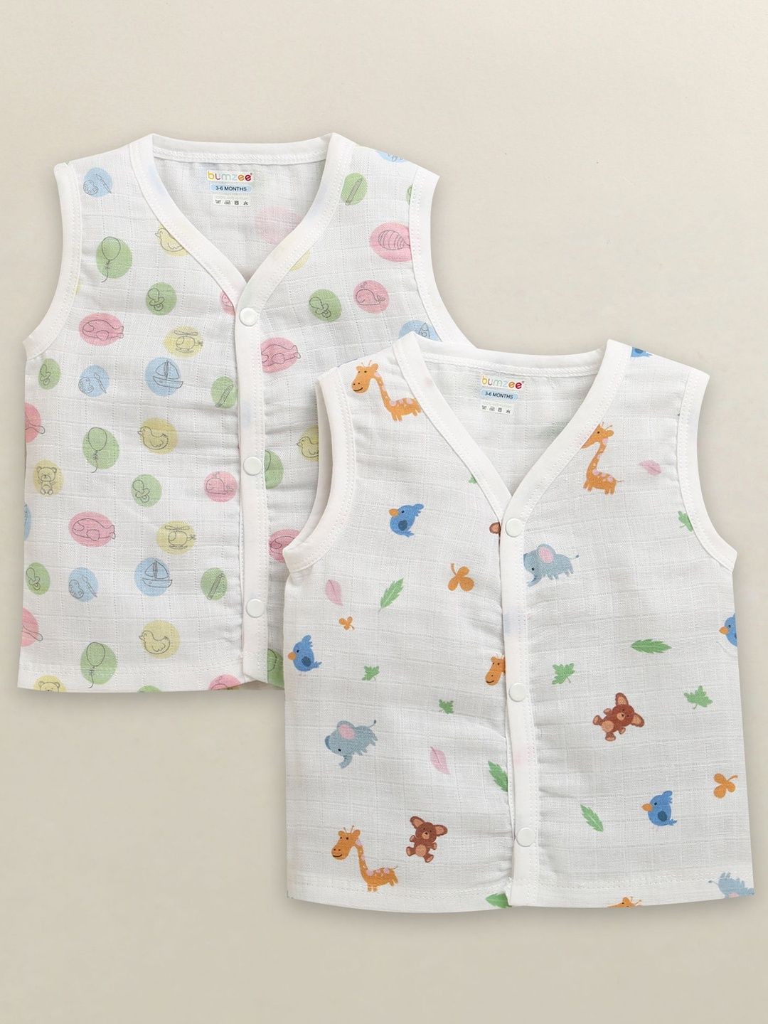 BUMZEE Boys Pack of 2 Printed Cotton Undershirt-picture-40