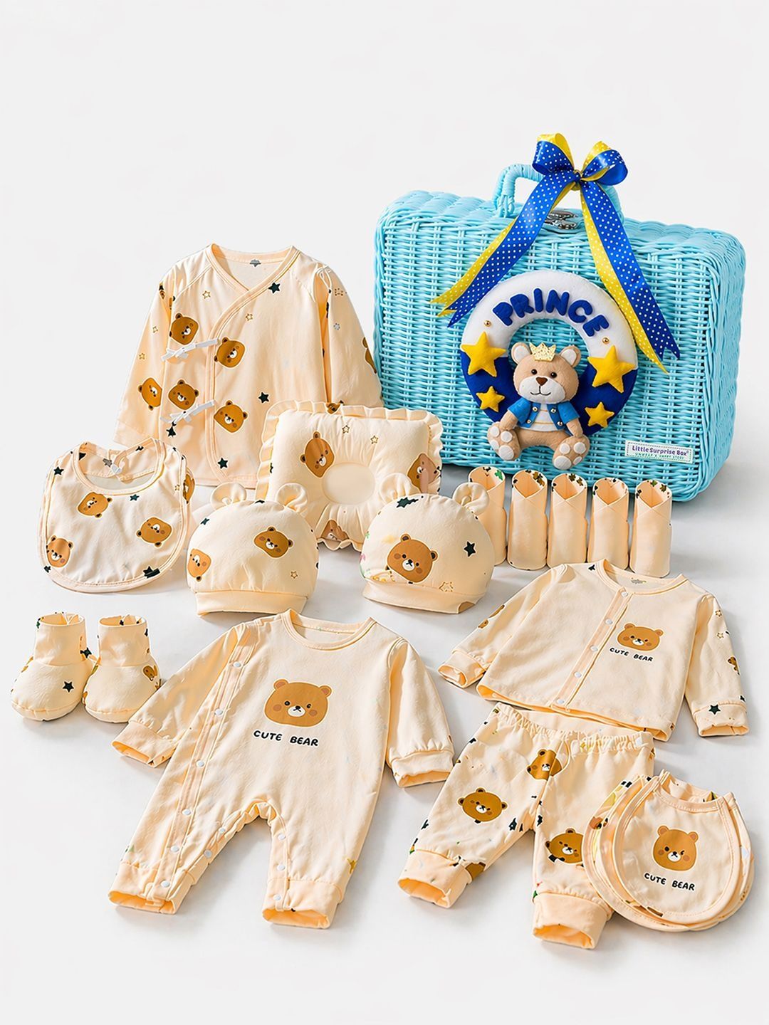 Little Surprise Box Infants 25-Pcs Printed Pure Cotton Baby Apparel Gift Set-picture-16