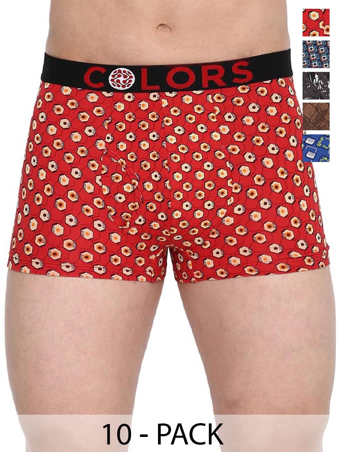 COLORS by Rupa Frontline Pack of 10 Mid Rise Short Trunk-picture-39