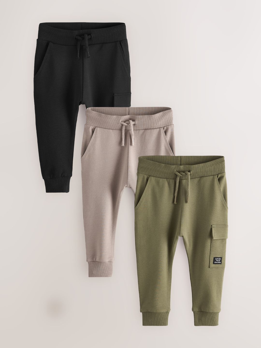 NEXT Boys Pack Of 3 Mid-Rise Joggers-picture-52