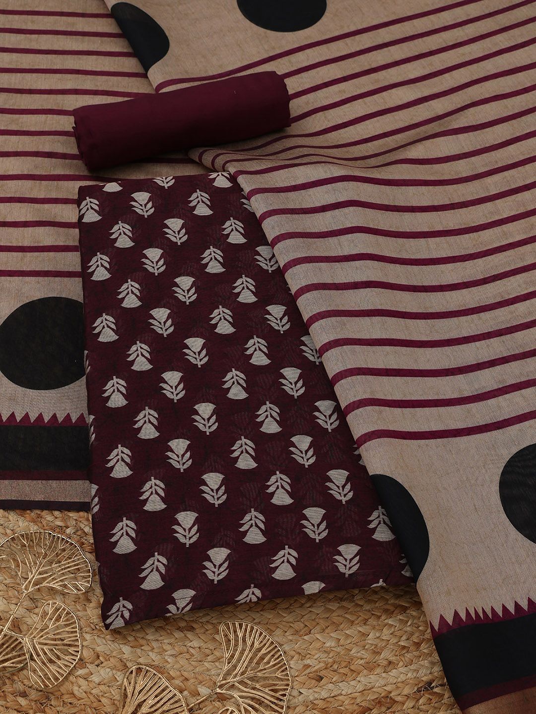 Soch Printed Pure Cotton Unstitched Dress Material-picture-24