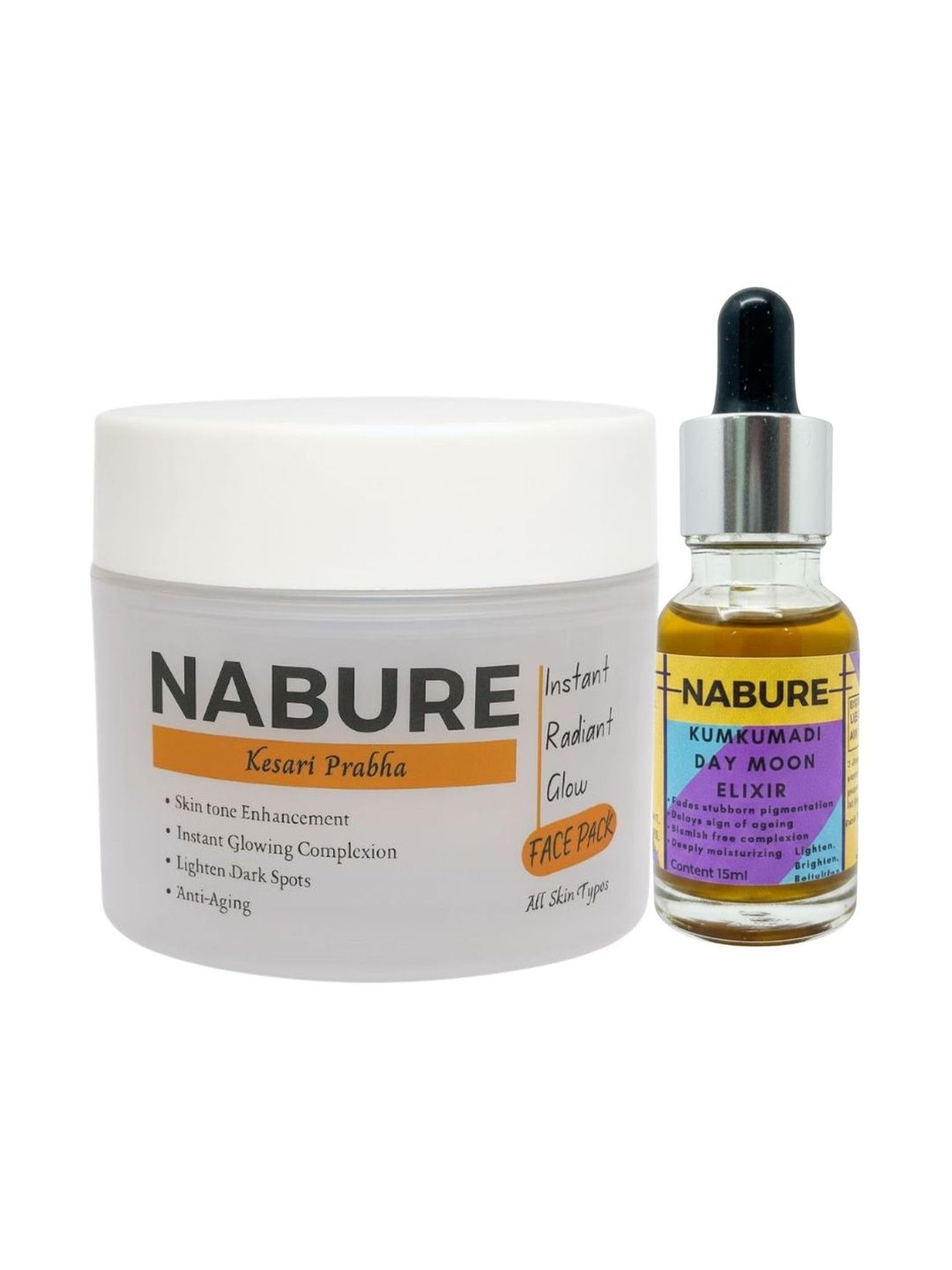 NABURE Set Of 2 Kesari Prabha Face Powder -50 g & Kumkumadi Day Moon Elixir Oil -15 ml-image-45