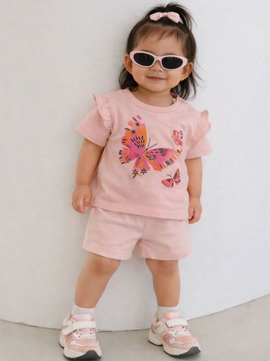 Bloomup Girls Peach Cotton Tops-picture-25