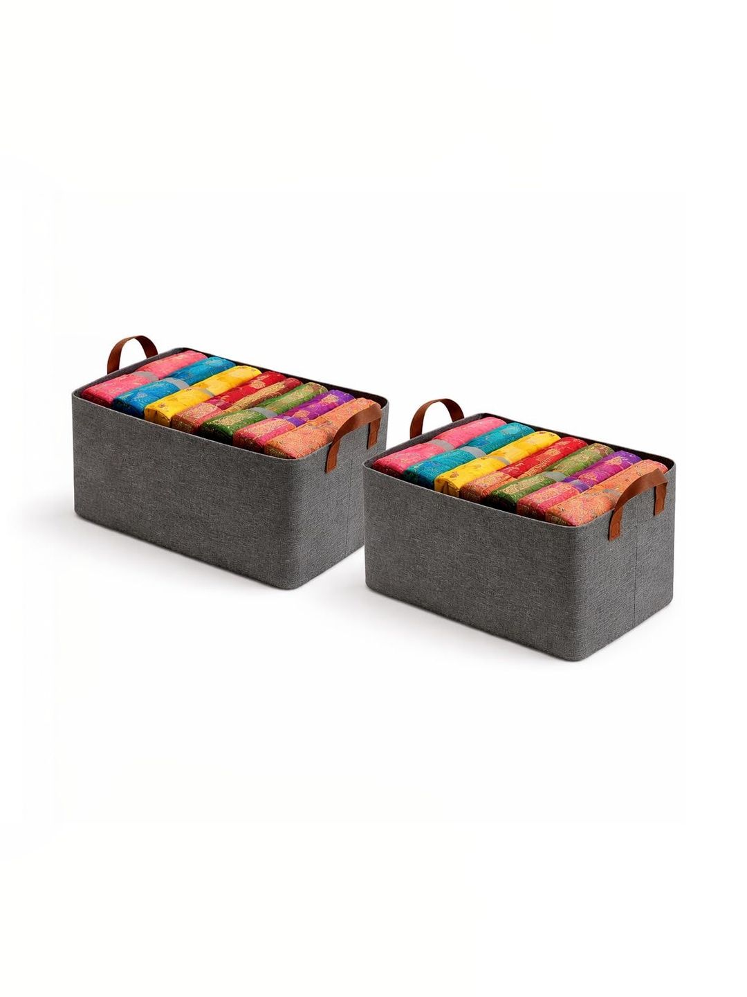 DecorTwist Grey Melange Set of 2 Water Resistant Handbag Organiser Organisers-image-34