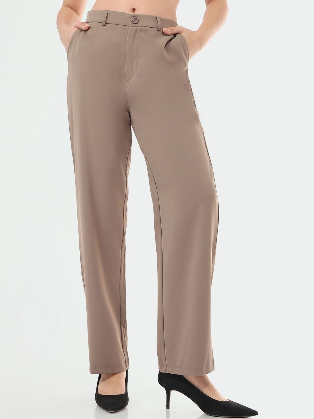 Kraus Jeans Women Straight Fit High-Rise Trousers-picture-46