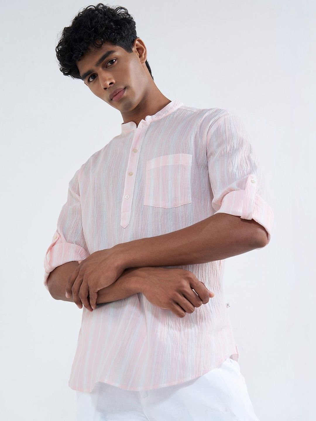 indus route by Pantaloons Men Printed Dobby Kurta-picture-35