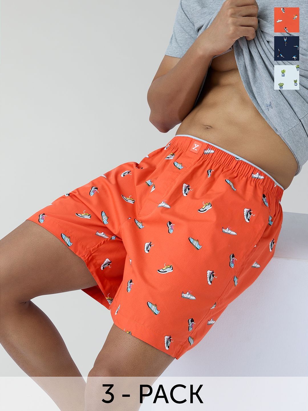 XYXX Pack Of 3 Printed Boxers-picture-42