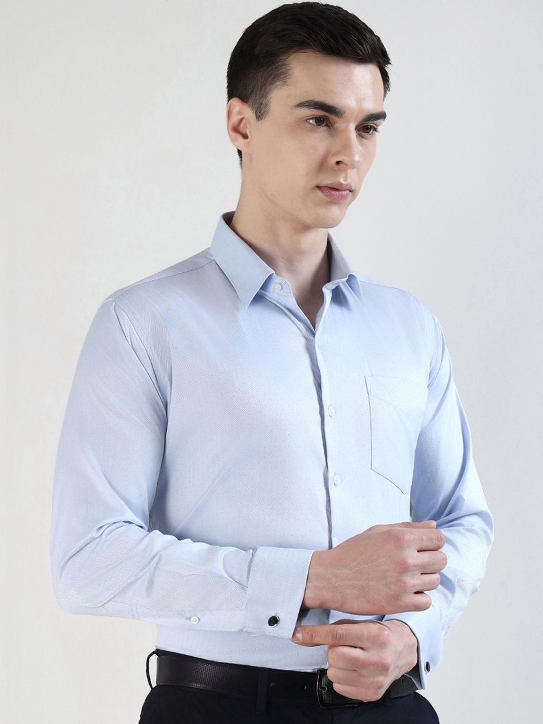 Hancock Men Slim Fit Formal Shirt-image-9
