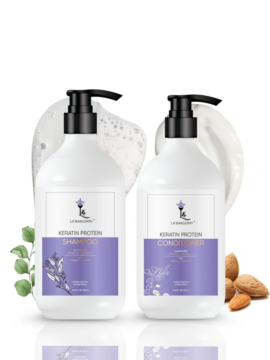 La'bangerry Set Of Keratin Protein Shampoo & Conditioner - 250 ml Each-picture-10