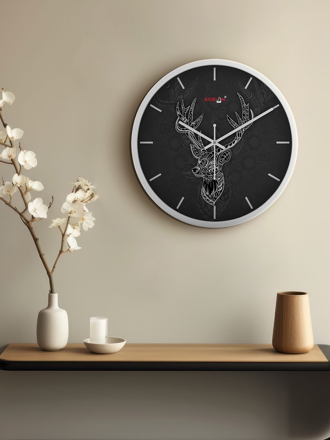 RANDOM Multicoloured & Black Printed Contemporary Wall Clock-picture-0