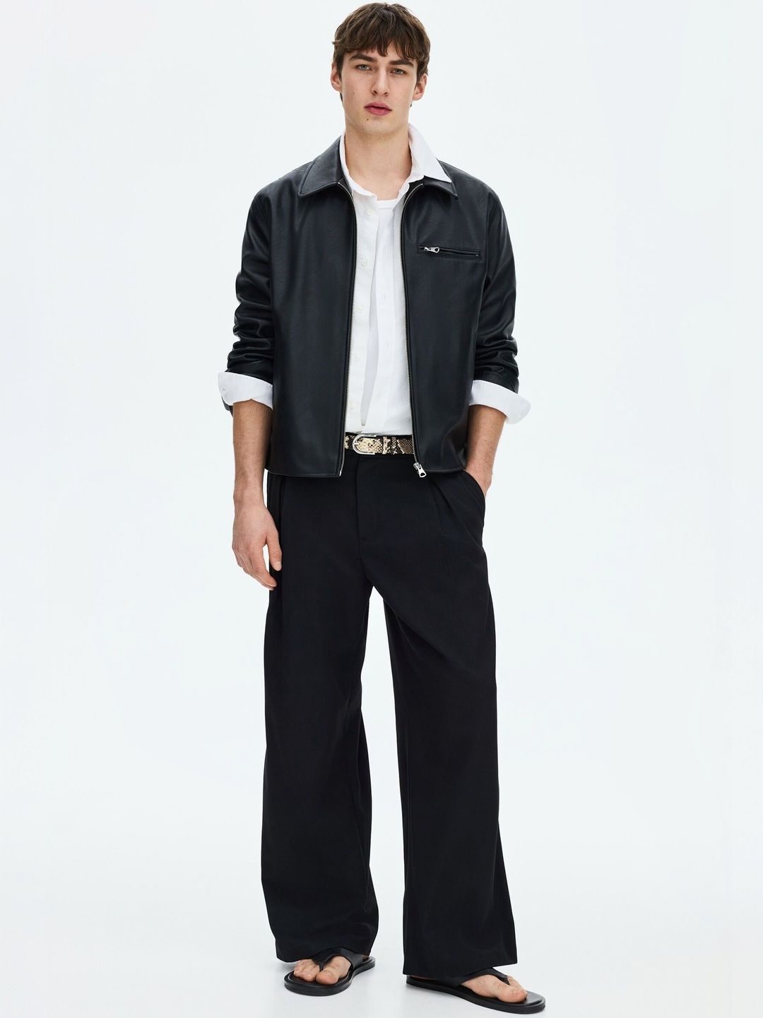 H&M Loose Fit Wide Tailored Trousers-picture-27