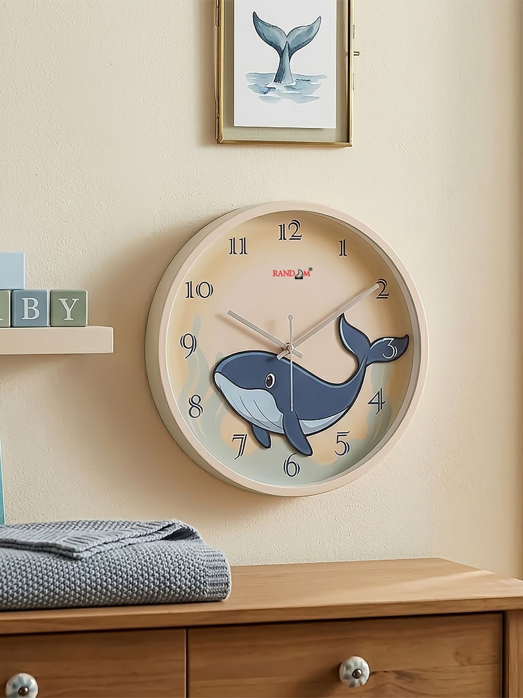 RANDOM Multicoloured & Blue Printed Contemporary Wall Clock-image-18