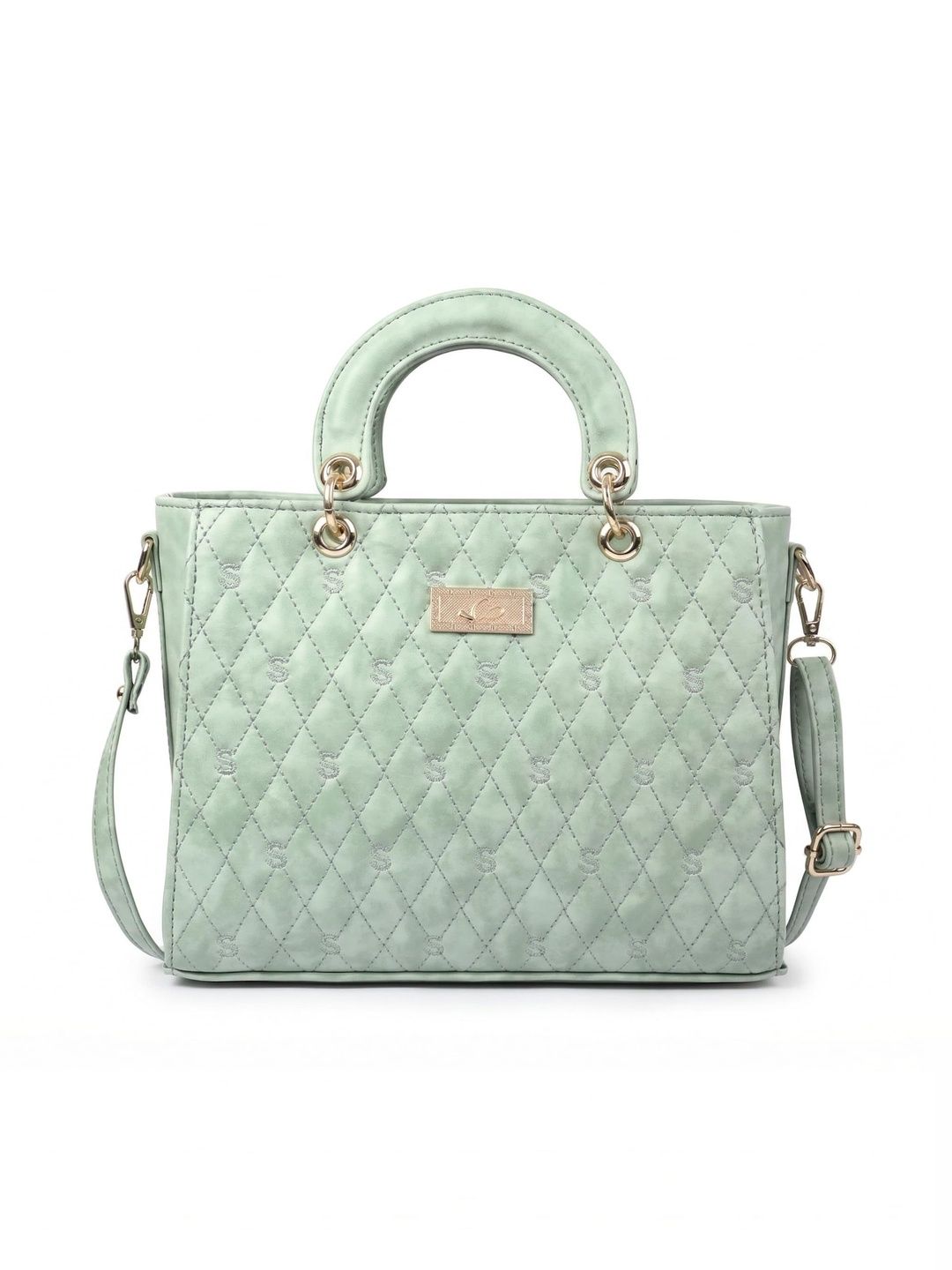 SS GLOSSY Structured Handheld Bag with Quilted-picture-53