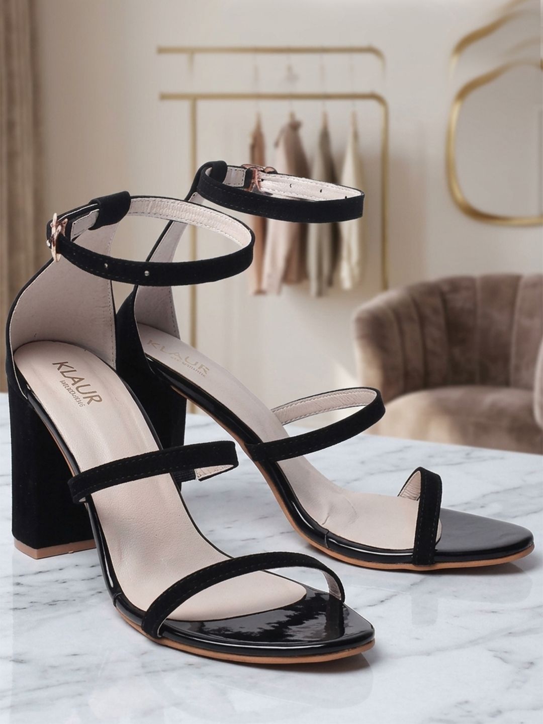 Klaur Melbourne Suede Party Block Sandals-picture-36
