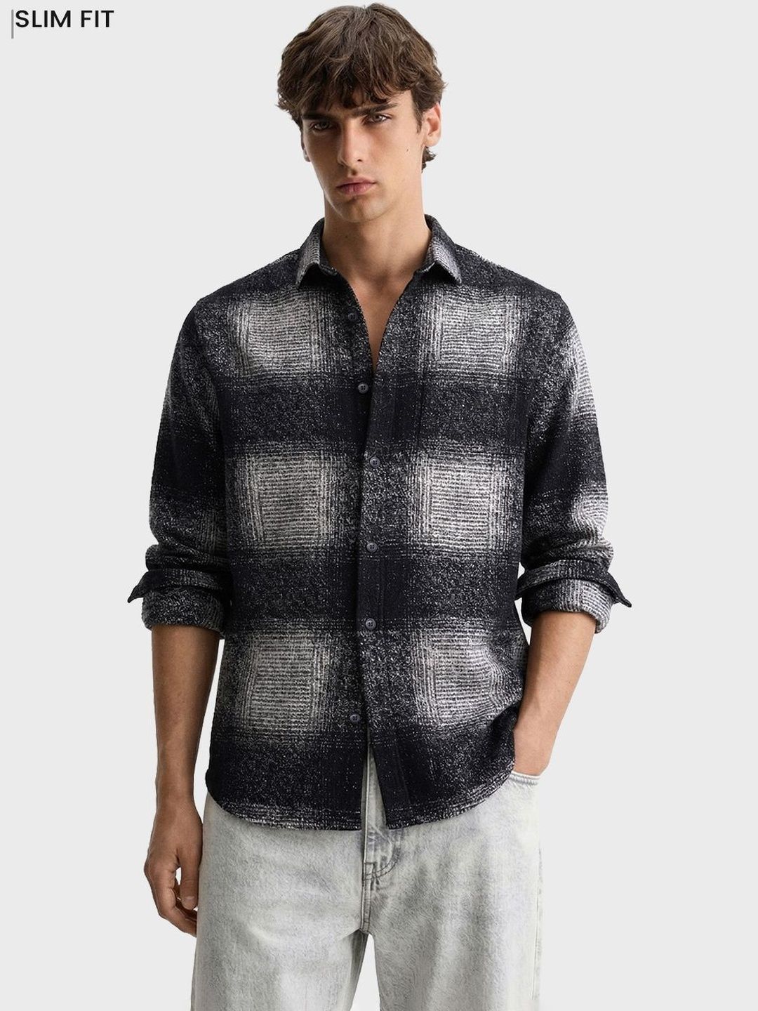 The Indian Garage Co Men Slim Fit Checked Casual Shirt-picture-12