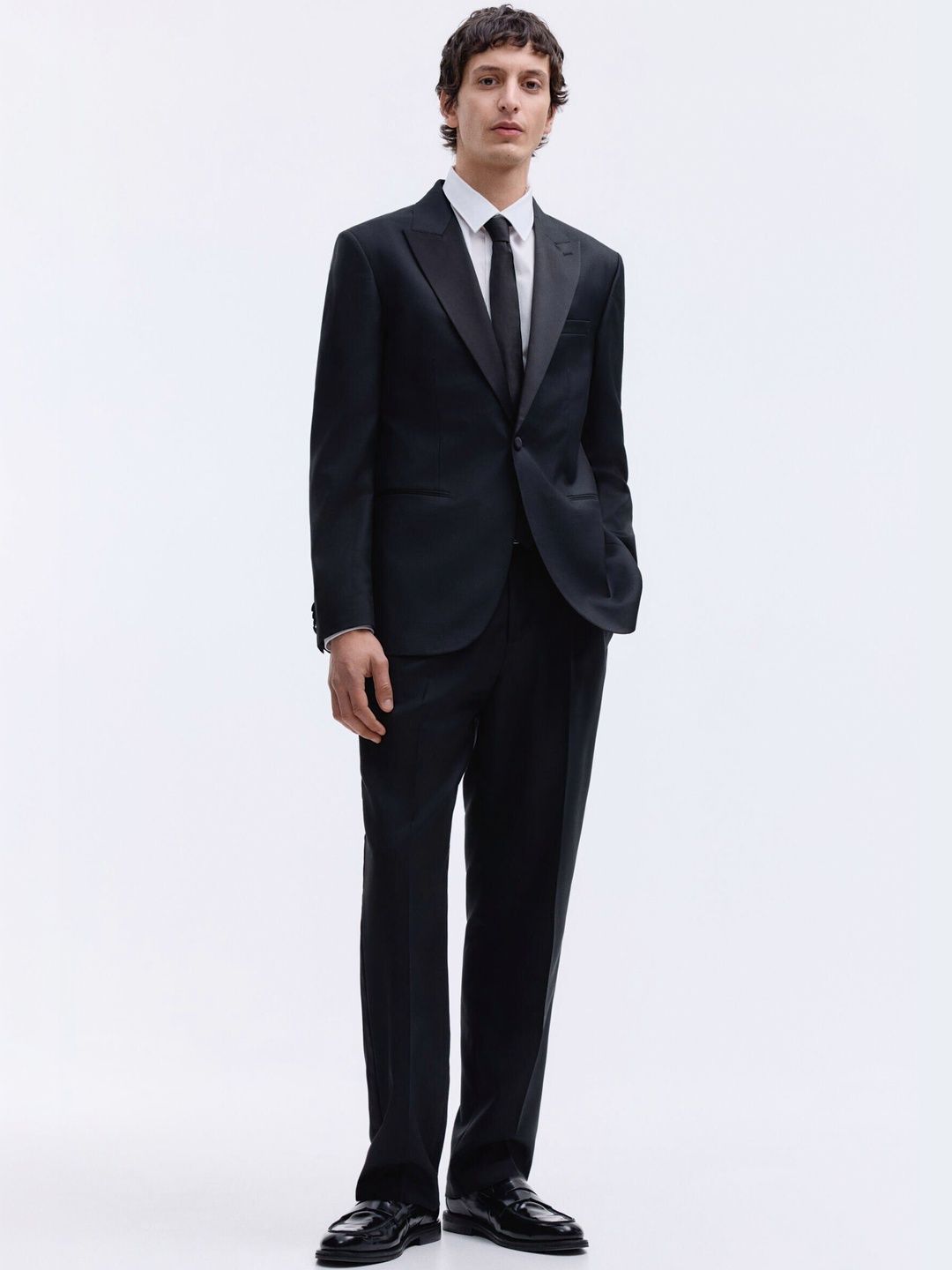 H&M Regular Fit Wool-Blend Tuxedo Trousers-picture-38