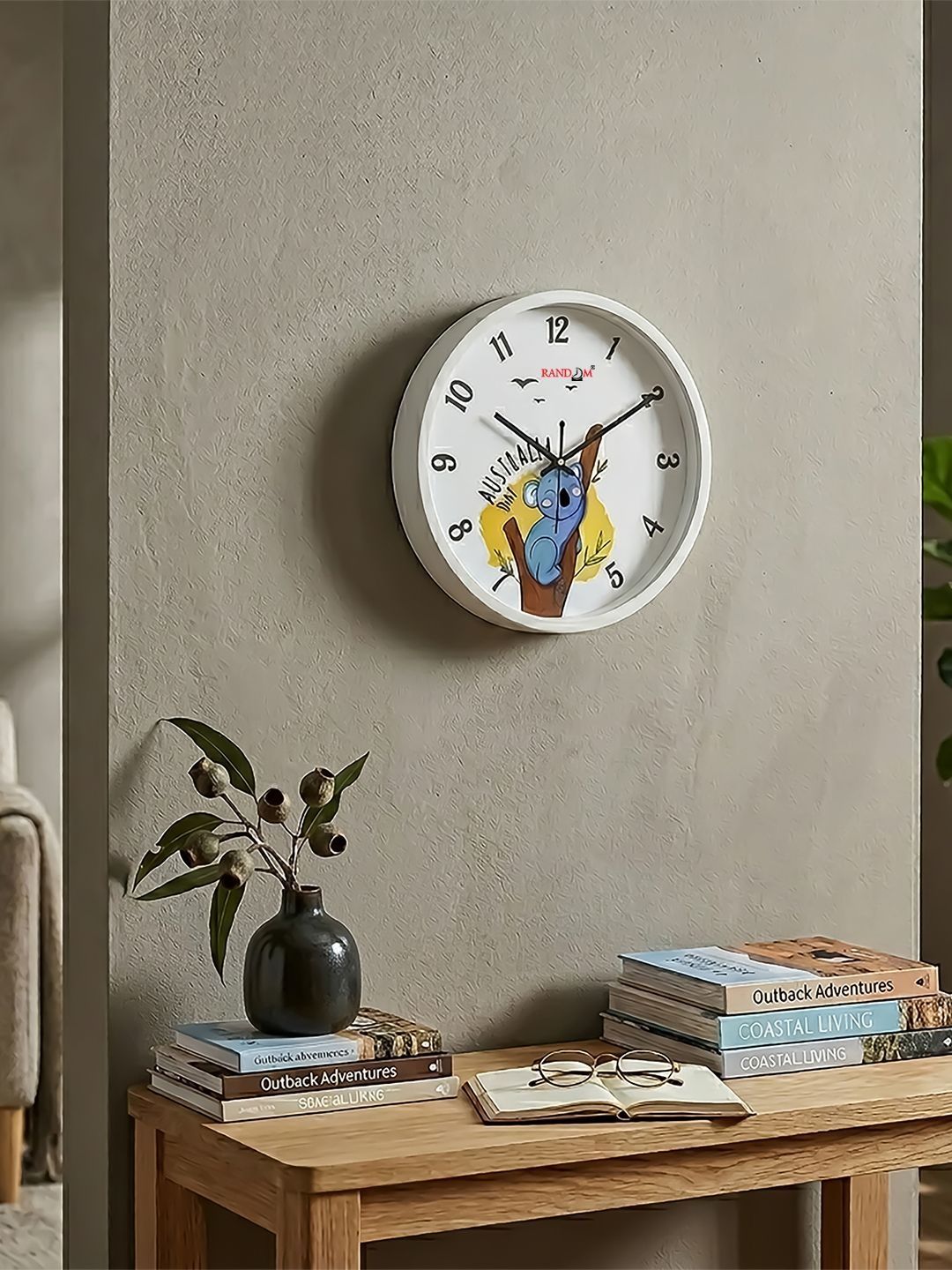 RANDOM Multicoloured & White Printed Contemporary Wall Clock-picture-2