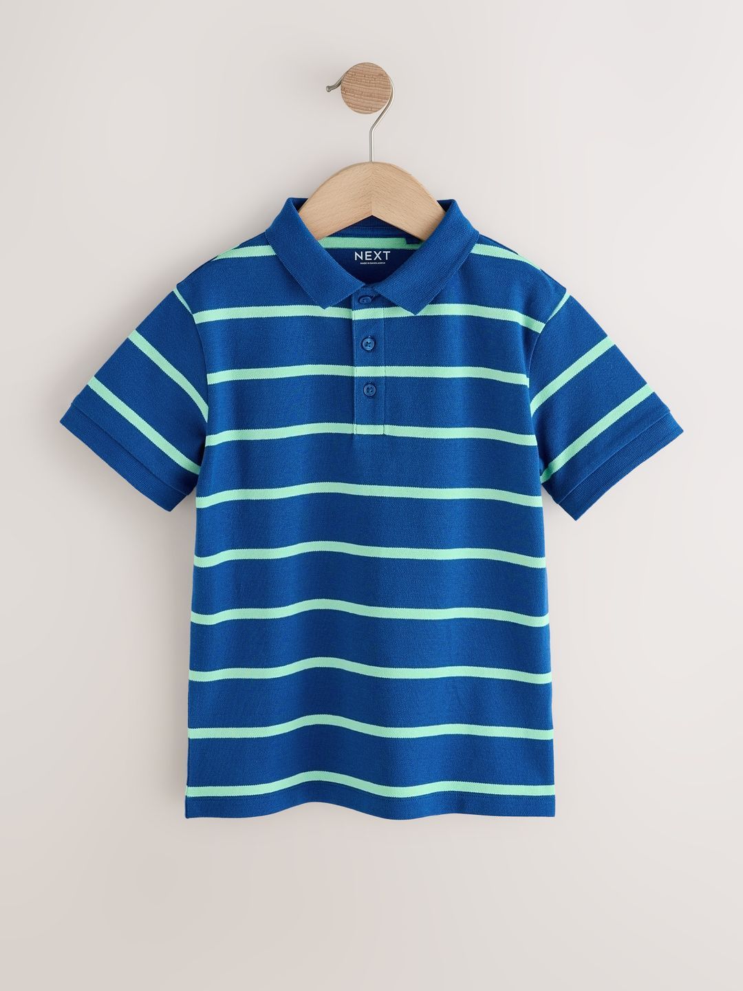 NEXT Boys Striped Polo Collar Drop-Shoulder Sleeves T-shirt-picture-13