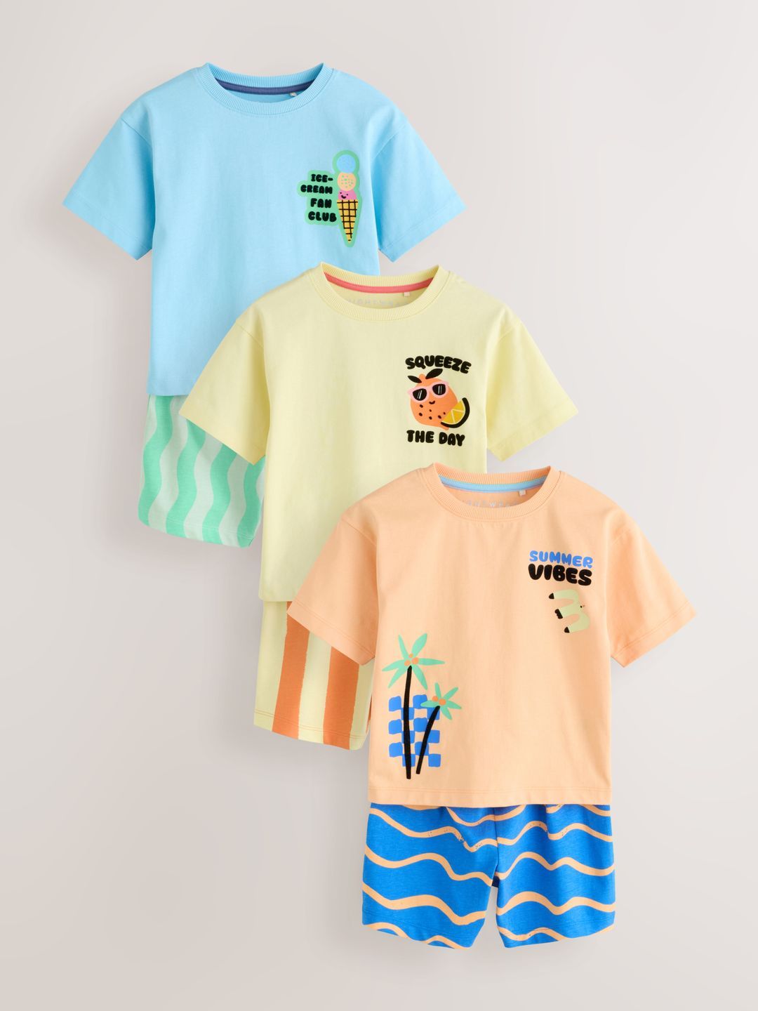 NEXT Girls Pack Of 3 Printed Night suit-picture-41