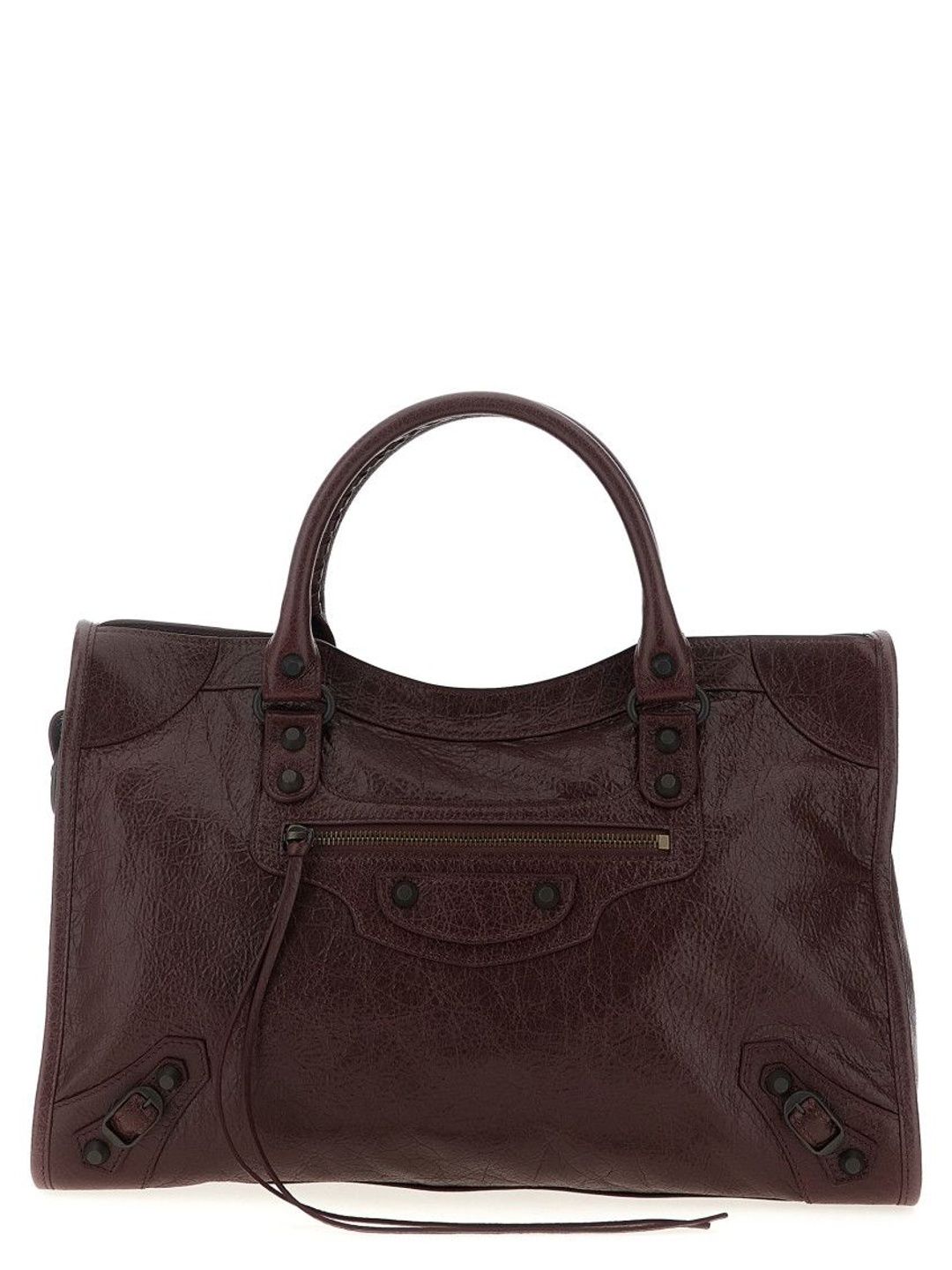balenciaga Maroon Le City Medium Satchel-picture-35