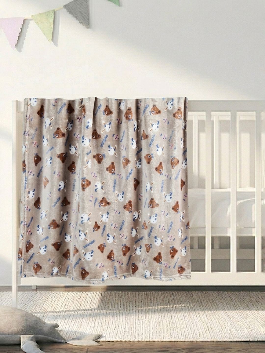 Juniors by Babyshop Brown & Beige Cartoon Characters Blanket-picture-29