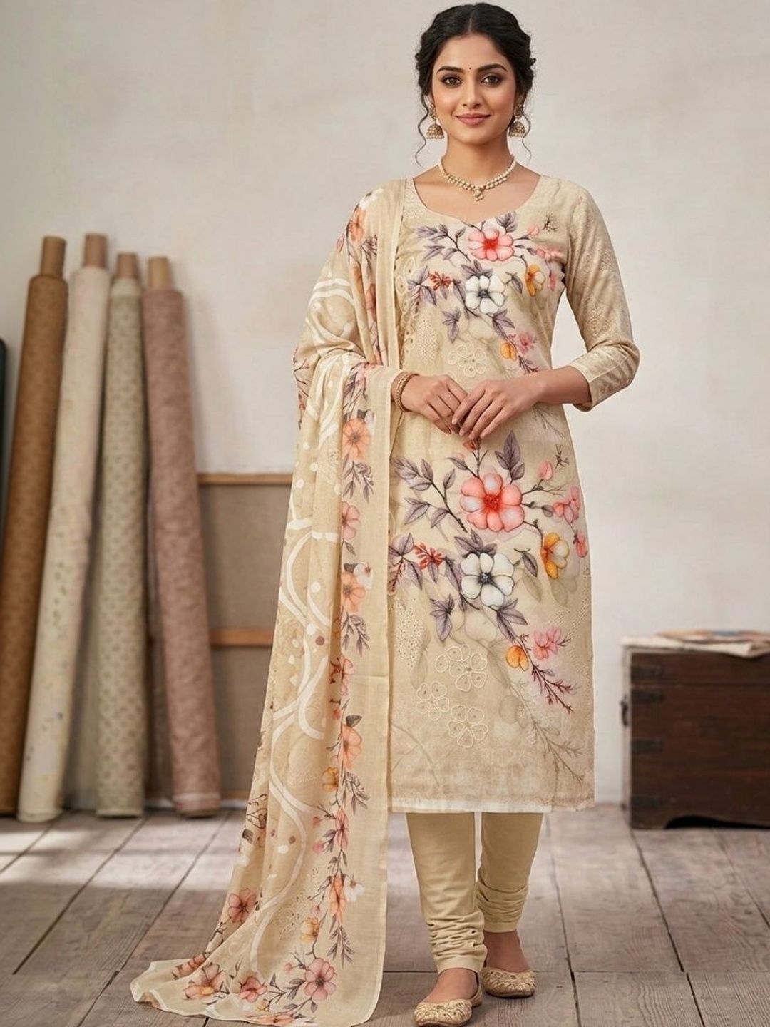 KTI Printed Unstitched Dress Material-picture-48