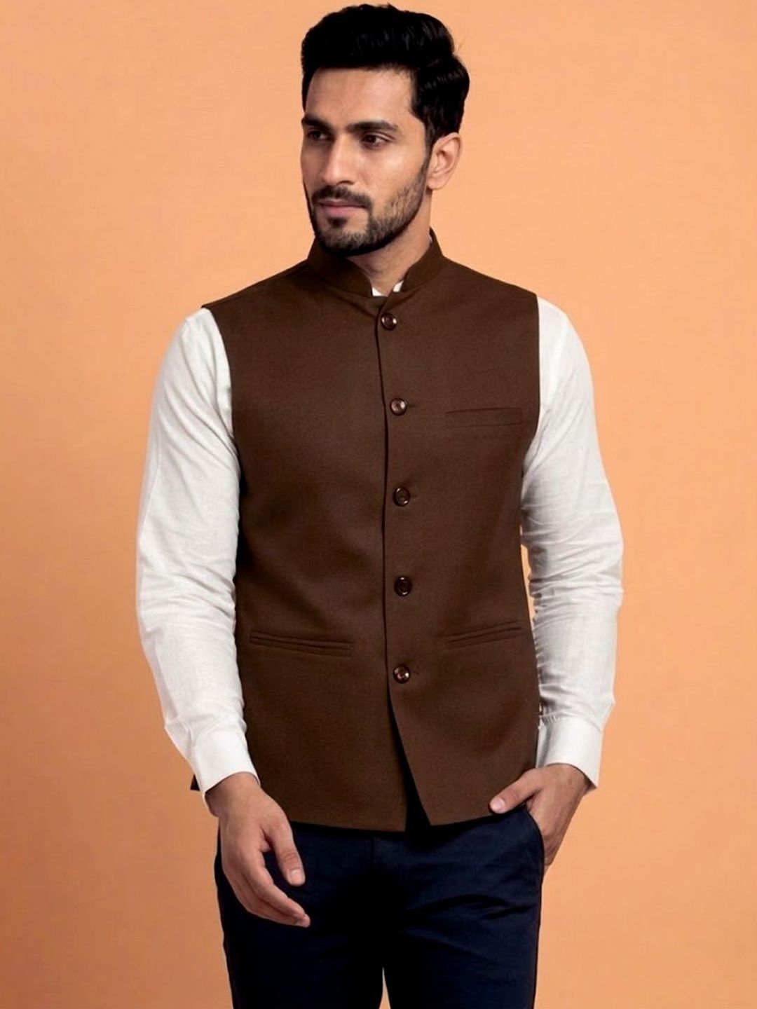 TREEMODA Woven Nehru Jackets-picture-57