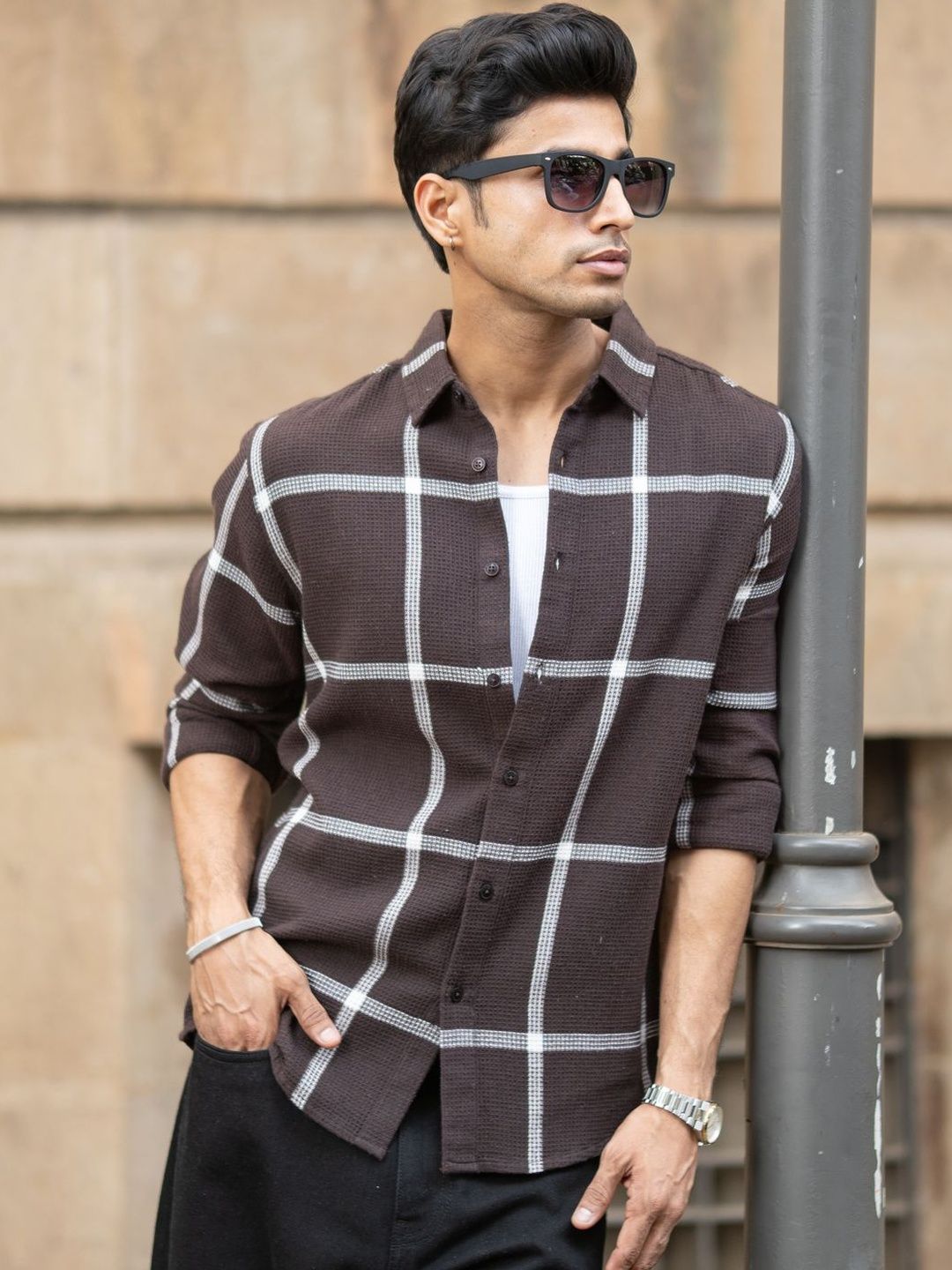 Powerlook Men Checked Casual Shirt-image-30