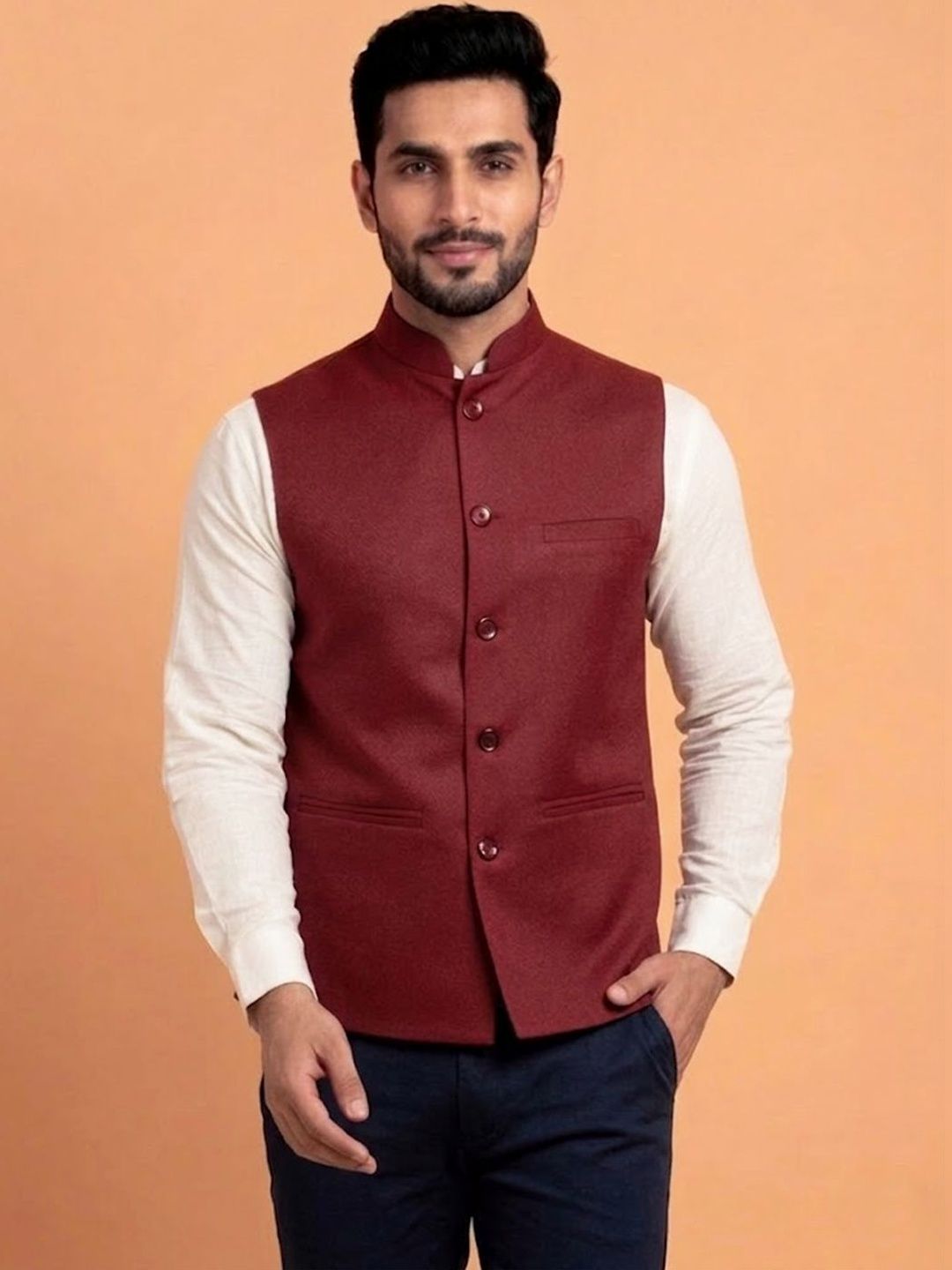 TREEMODA Woven Nehru Jackets-picture-48