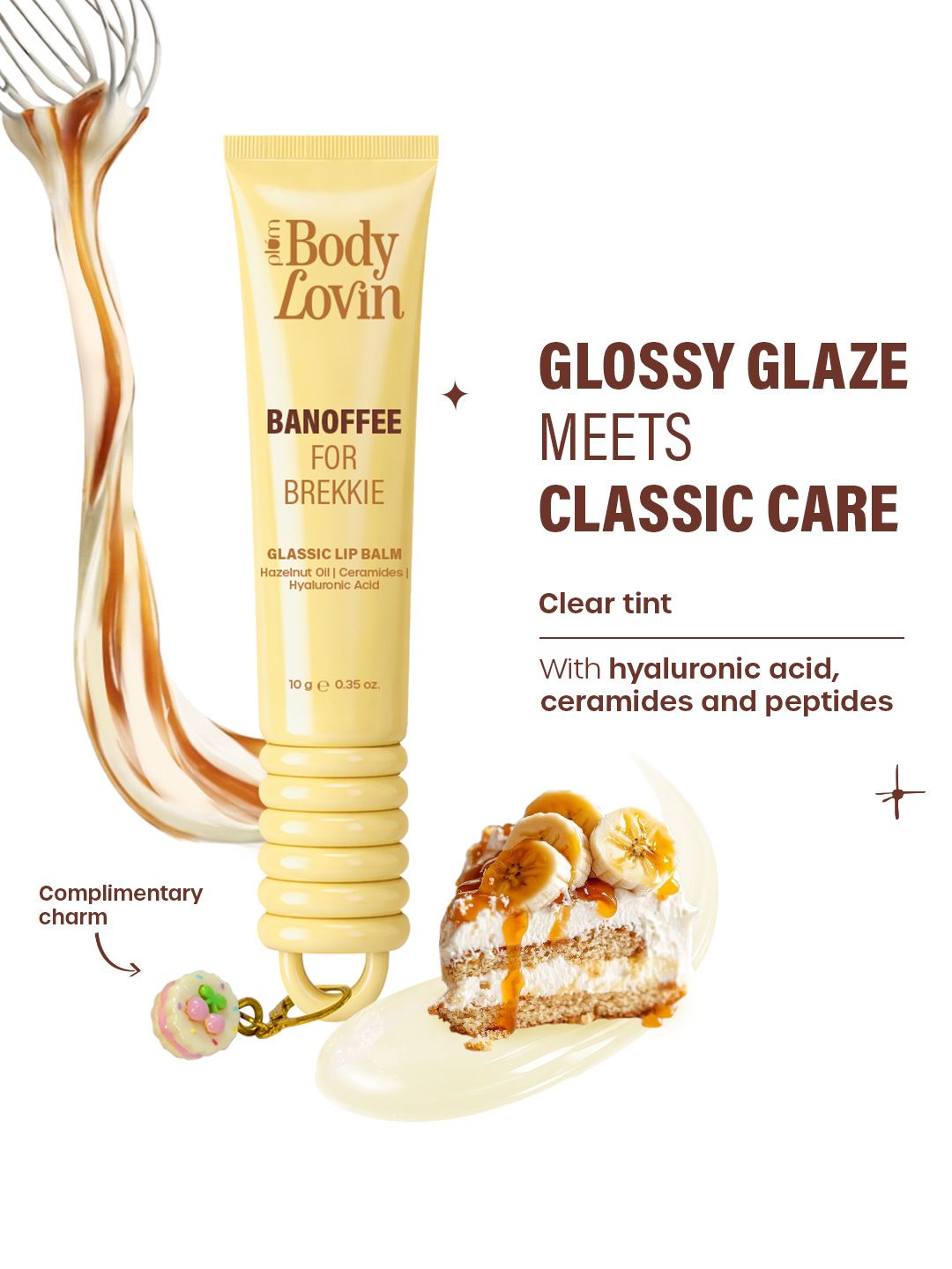 Plum BodyLovin' Banoffee For Brekkie Glassic Lip Balm With Hazelnut Oil - 10 g-picture-27