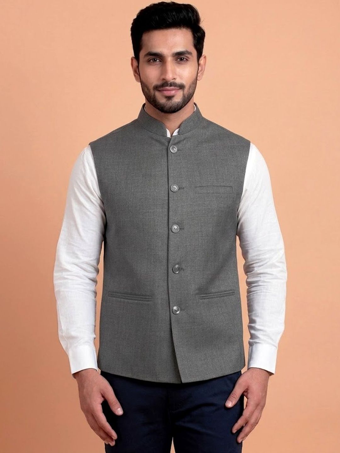 TREEMODA Woven Nehru Jackets-picture-46