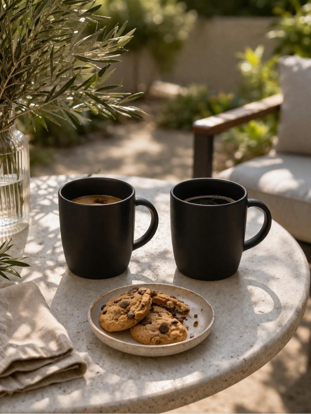 RUHANI HOMES Black Solid Ceramic Glossy Mugs Set of Cups and Mugs-image-25