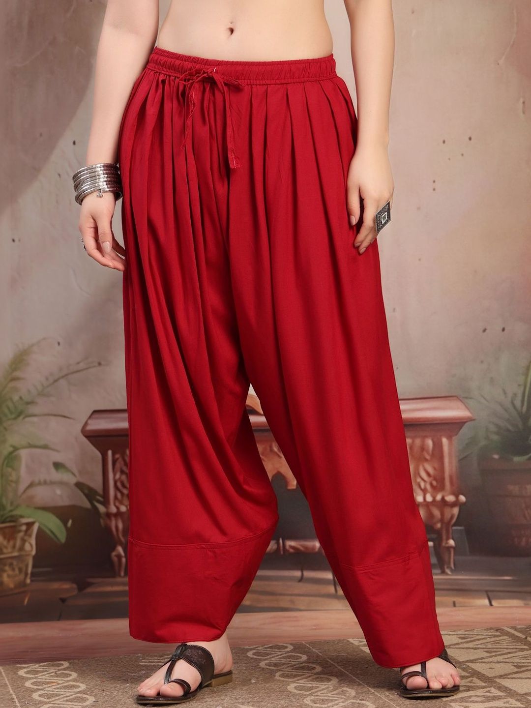 Clora Creation Women Loose Fit Viscose Rayon Blend Salwar-image-43