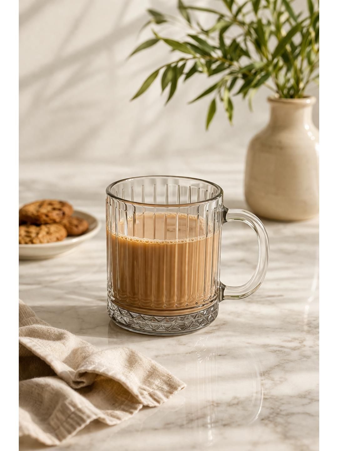 RUHANI HOMES Black Solid Glass Glossy Mugs Set of Cups and Mugs-picture-46