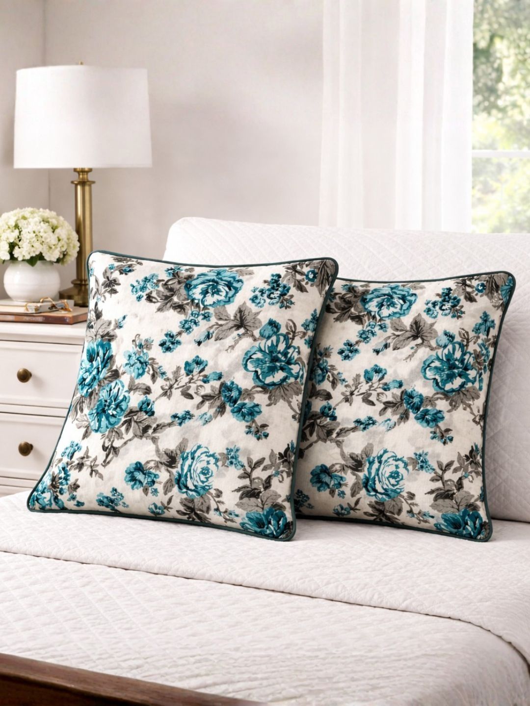 SWAYAM Multicoloured Set of 2 Square Cushion Covers-picture-20