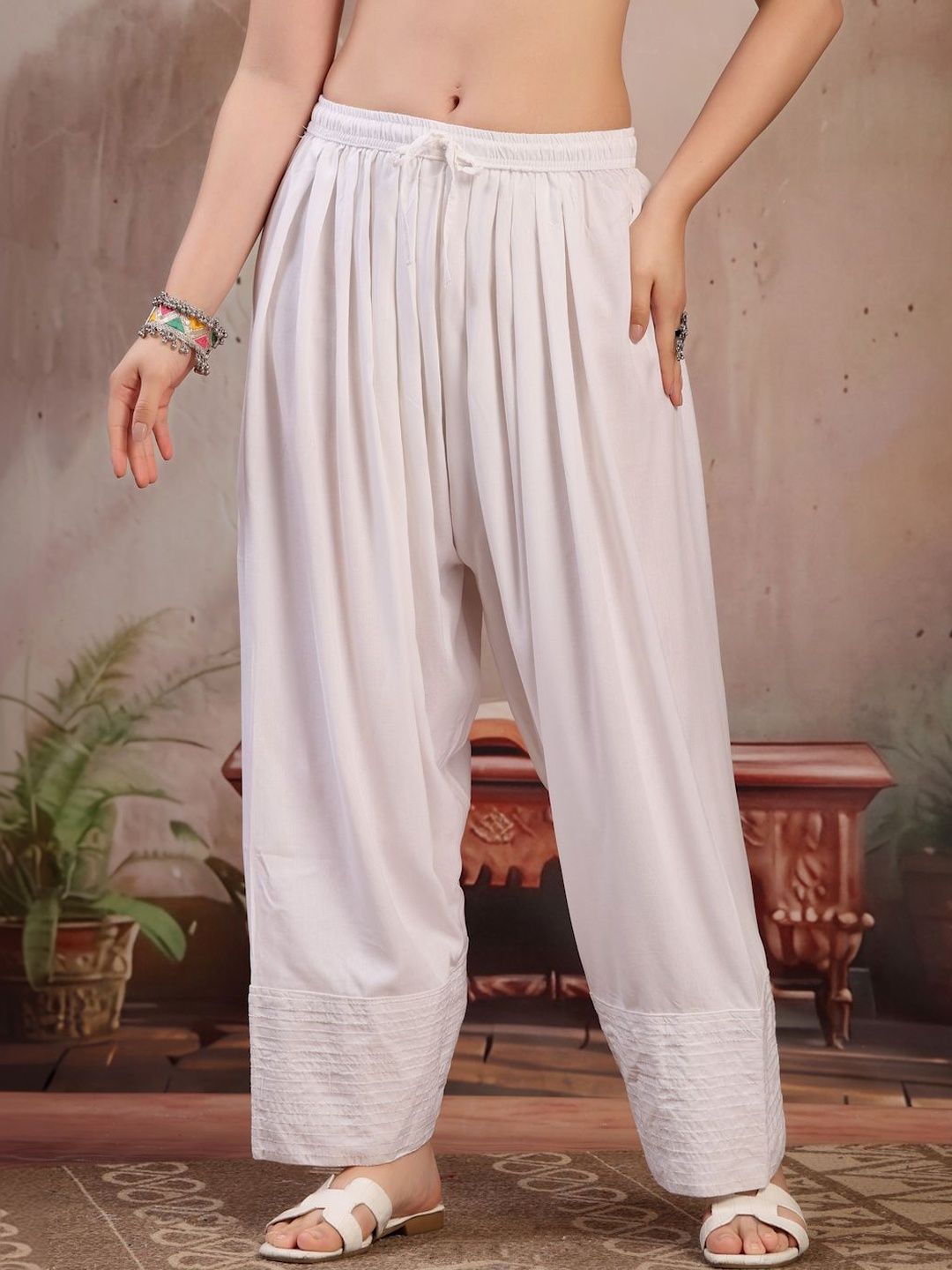 Clora Creation Women Loose Fit Viscose Rayon Blend Salwar-picture-24
