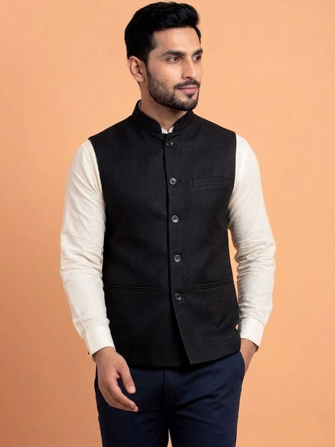 TREEMODA Woven Nehru Jackets-picture-40