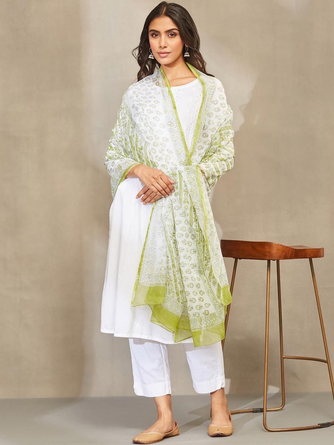 Fabindia Ethnic Motifs Printed Dupatta-picture-26